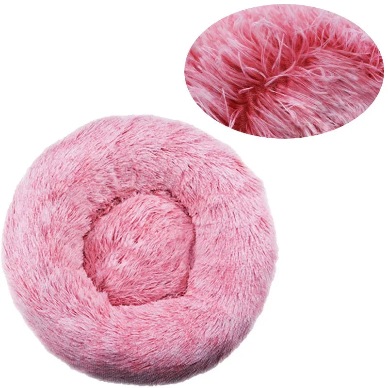 Round Pet Bed 40–90cm – Super Soft, Plush, Warm, for Medium & Large Dogs and Cats