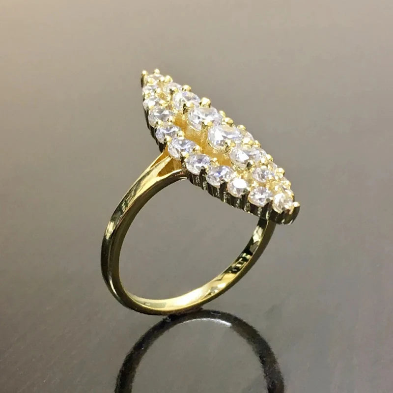 Étoile Dorée – Marquise CZ Ring
