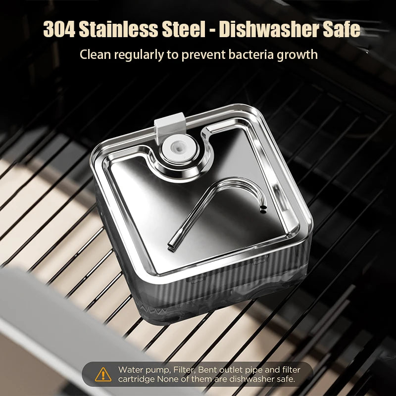 Cat Water Fountain 7L – Large Capacity, Filtered, Ultra-Quiet Pump, for Cats & Dogs