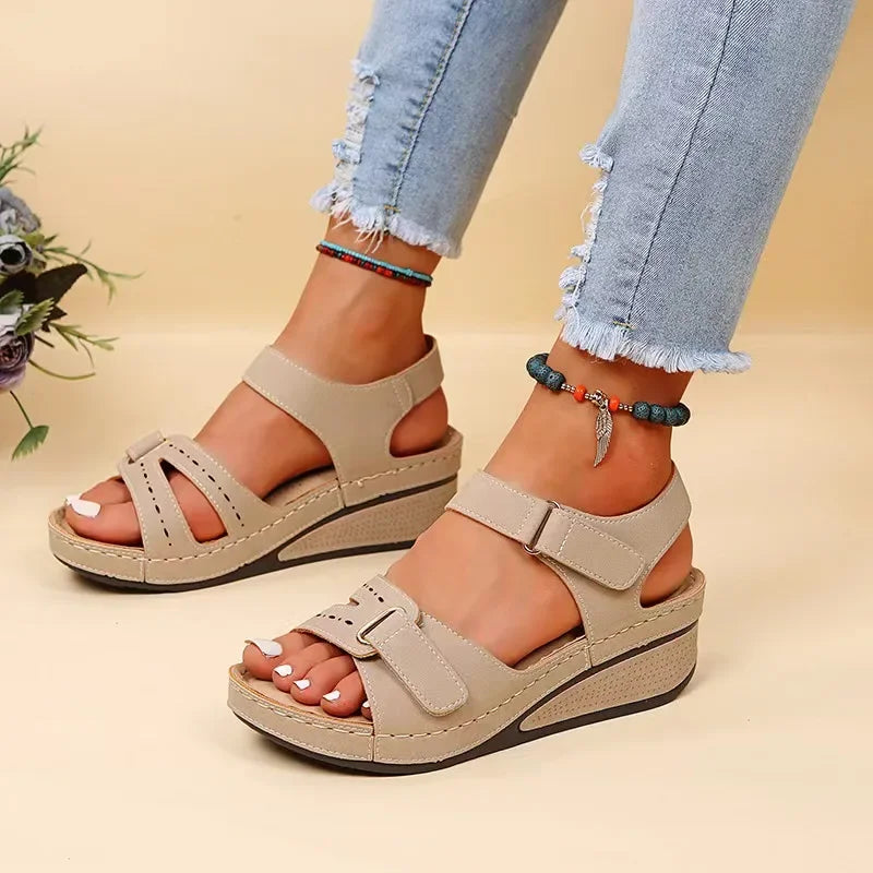 Women's Soft Slip-On Sandals – Open Toe Walking & Party Footwear