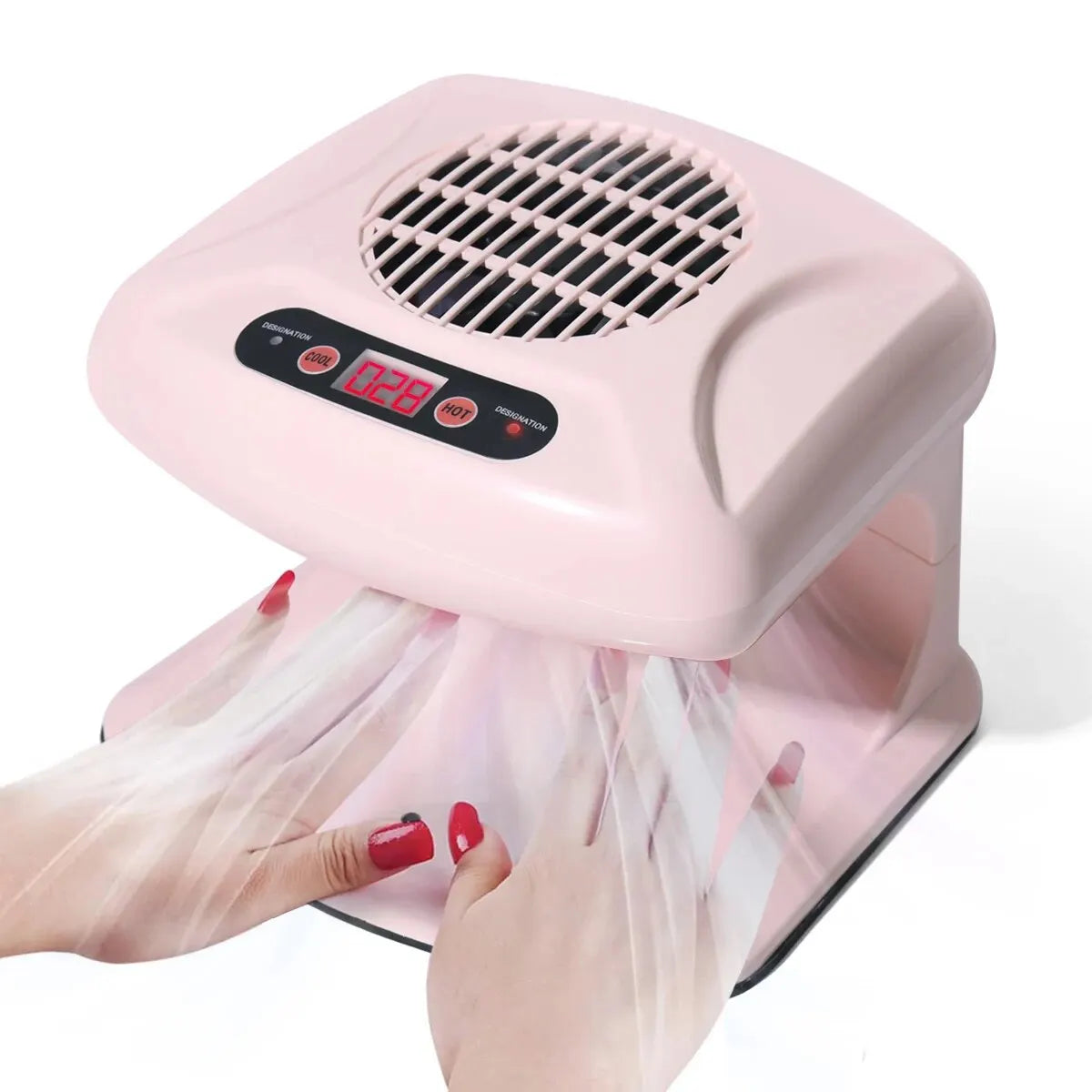 Nail Art Air Dryer – Hot & Cold, 300W, Timing, For Hands & Feet