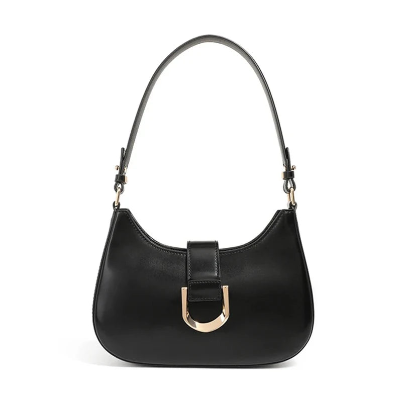 Elegant PU Crescent Shoulder Bags for Women 2025 Luxury Designer Crossbody Purse Underarm Ladies Handbags