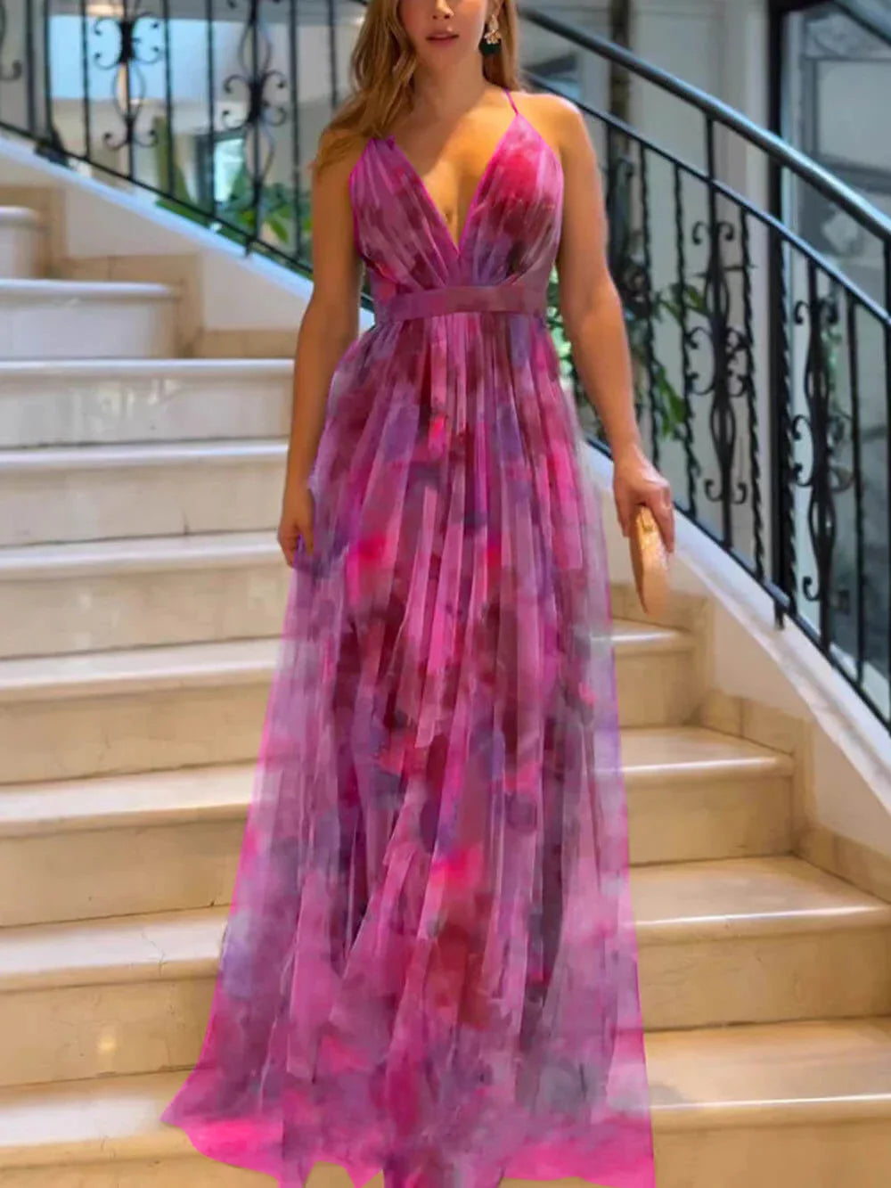 European & American Autumn Mesh Swing Dress