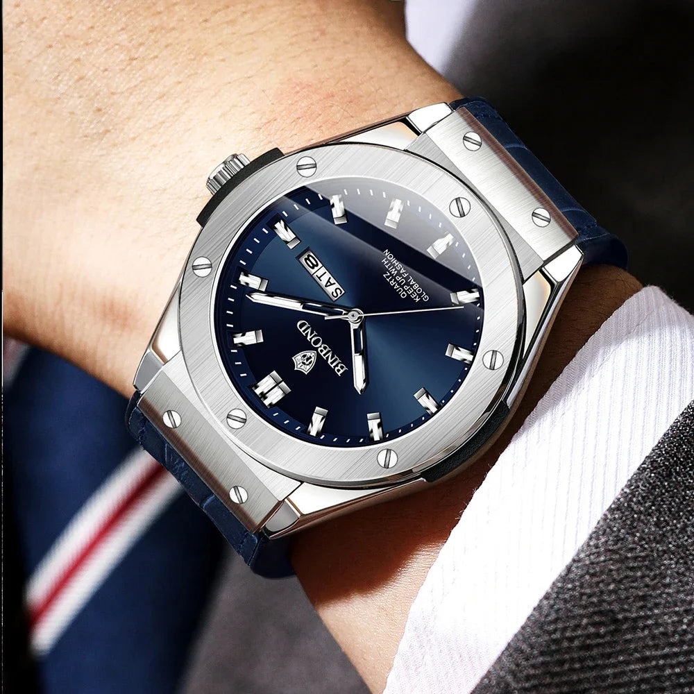 Men's Leather Watch – Casual Luxury, Automatic, Quartz, Fashion Gift