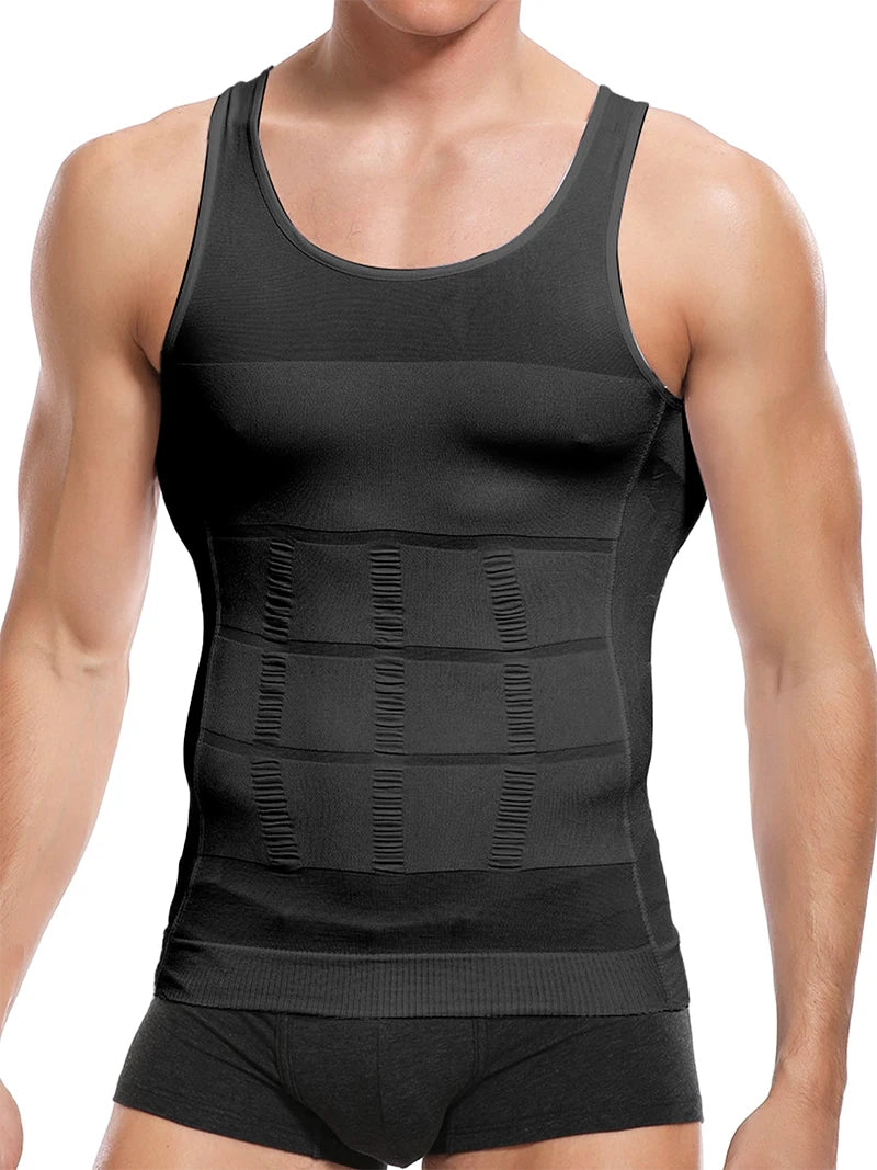 Men's Slimming Body Shaper Vest – Abs Control, Gym Workout, Compression Tank Top, Sleeveless