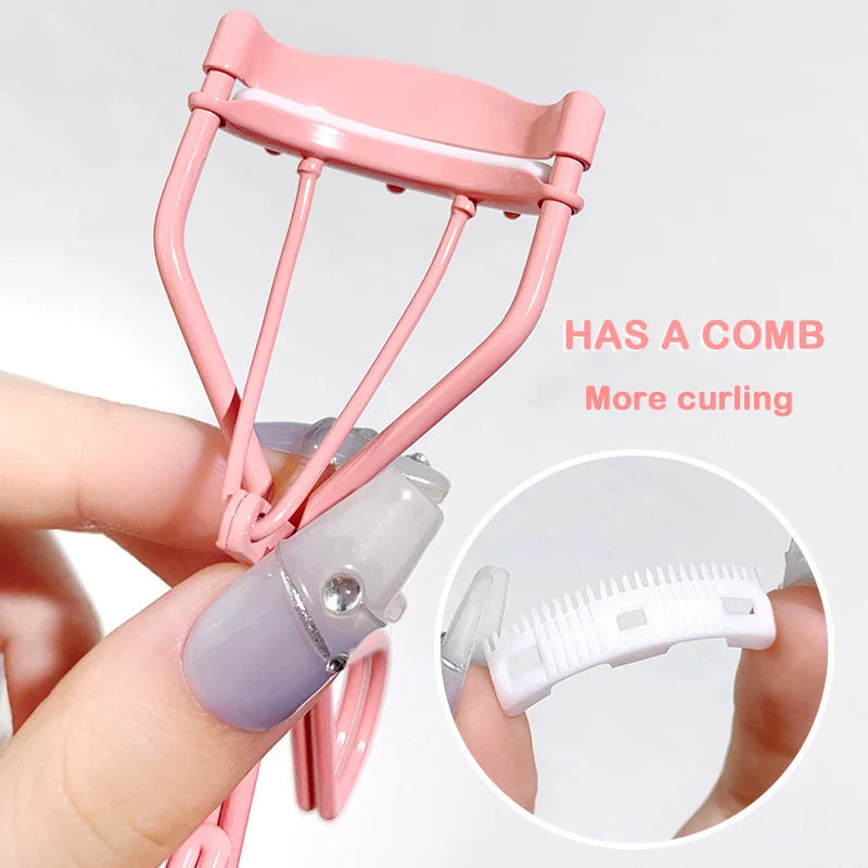 Eyelash Curler Comb – Fits All Eye Shapes, Lash Lift Clip, Includes 1 Silicone Refill Pad
