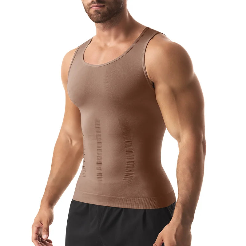 Men's Slimming Body Shaper Vest – Abs Control, Gym Workout, Compression Tank Top, Sleeveless