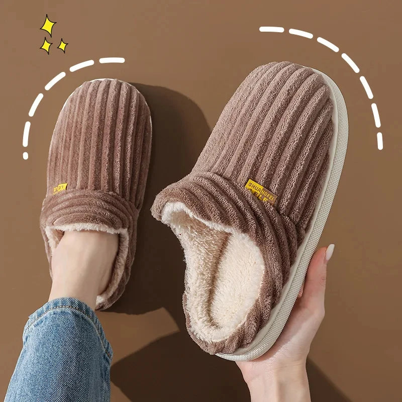 Pallene Furry Winter Slippers – Cozy Indoor Plush Shoes for Women & Men