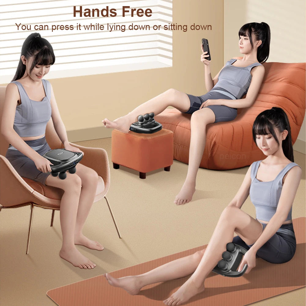 Fascia Gun Muscle Massager – High Frequency, Six-Head, Back & Shoulder, Professional Body Massage Gun