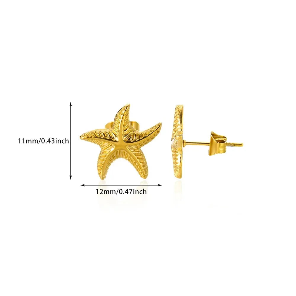 Étoile de Mer – Vintage Starfish Stud Earrings