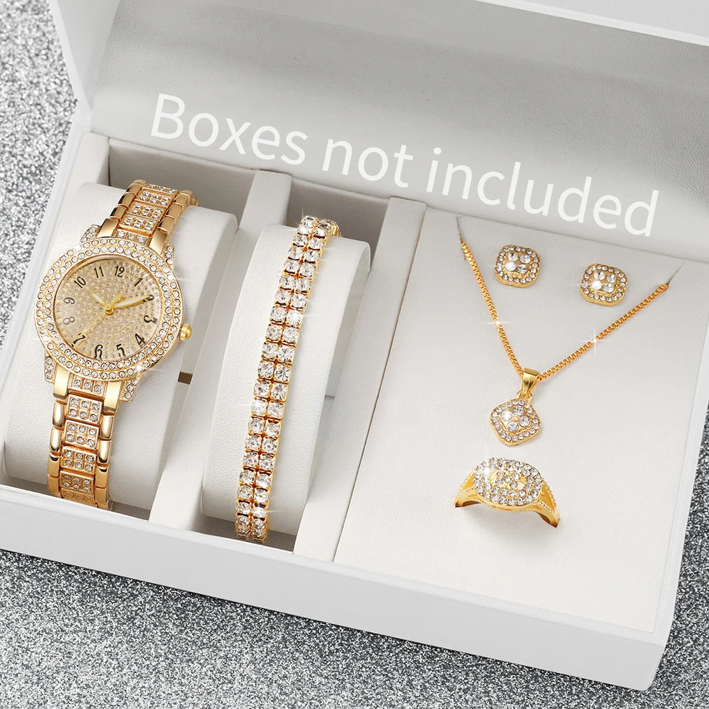 Luxe Doré – 6-Piece Diamond Watch Set