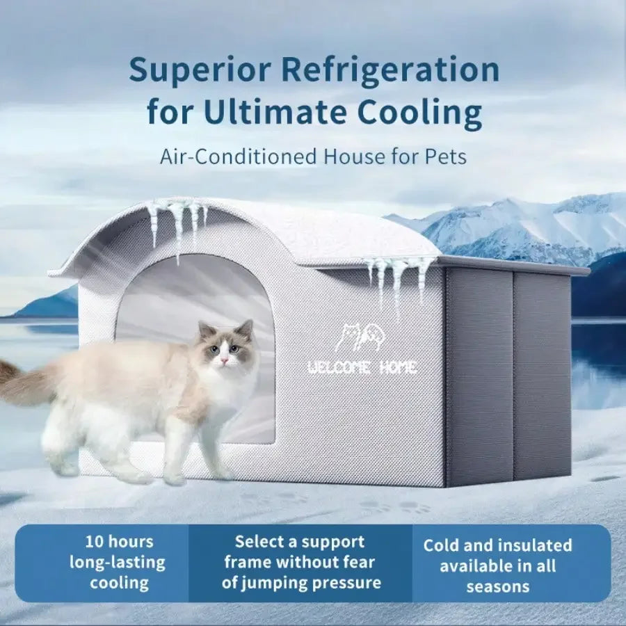 Pet Cooling Bed – Summer Ice House, Air-Conditioned, Small Cats & Dogs, Four Seasons Use