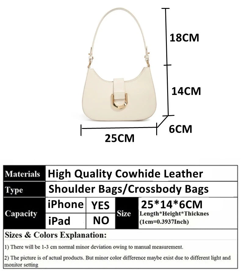 Elegant PU Crescent Shoulder Bags for Women 2025 Luxury Designer Crossbody Purse Underarm Ladies Handbags