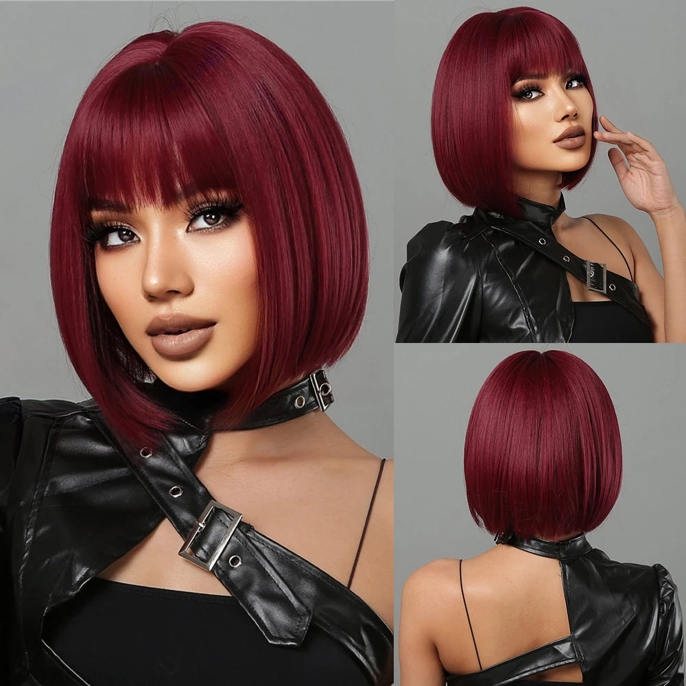 Black Synthetic Wig – Long Wavy, Middle Part, Heat-Resistant, Party & Daily Use
