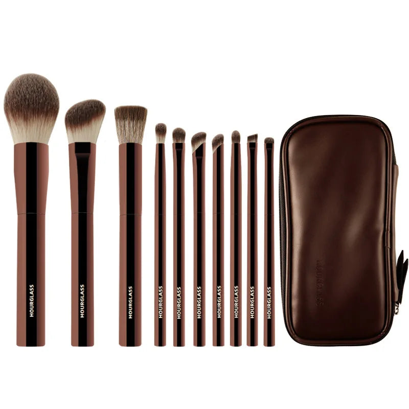 HOURGLASS Makeup Brush Set – Powder, Blush, Foundation, Eyeshadow, Concealer & Lip Brushes