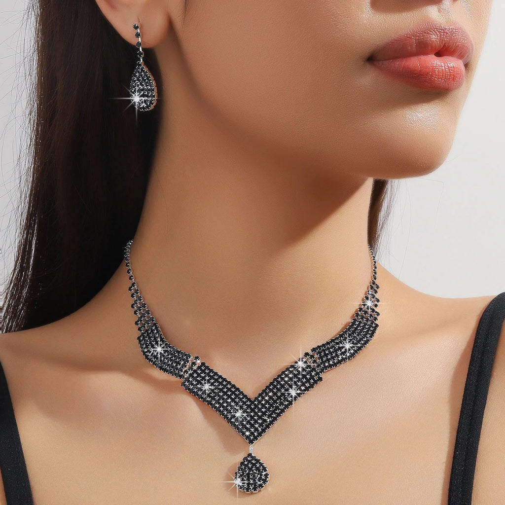 3pcs Rhinestone Jewelry Set for Women’s Weddings