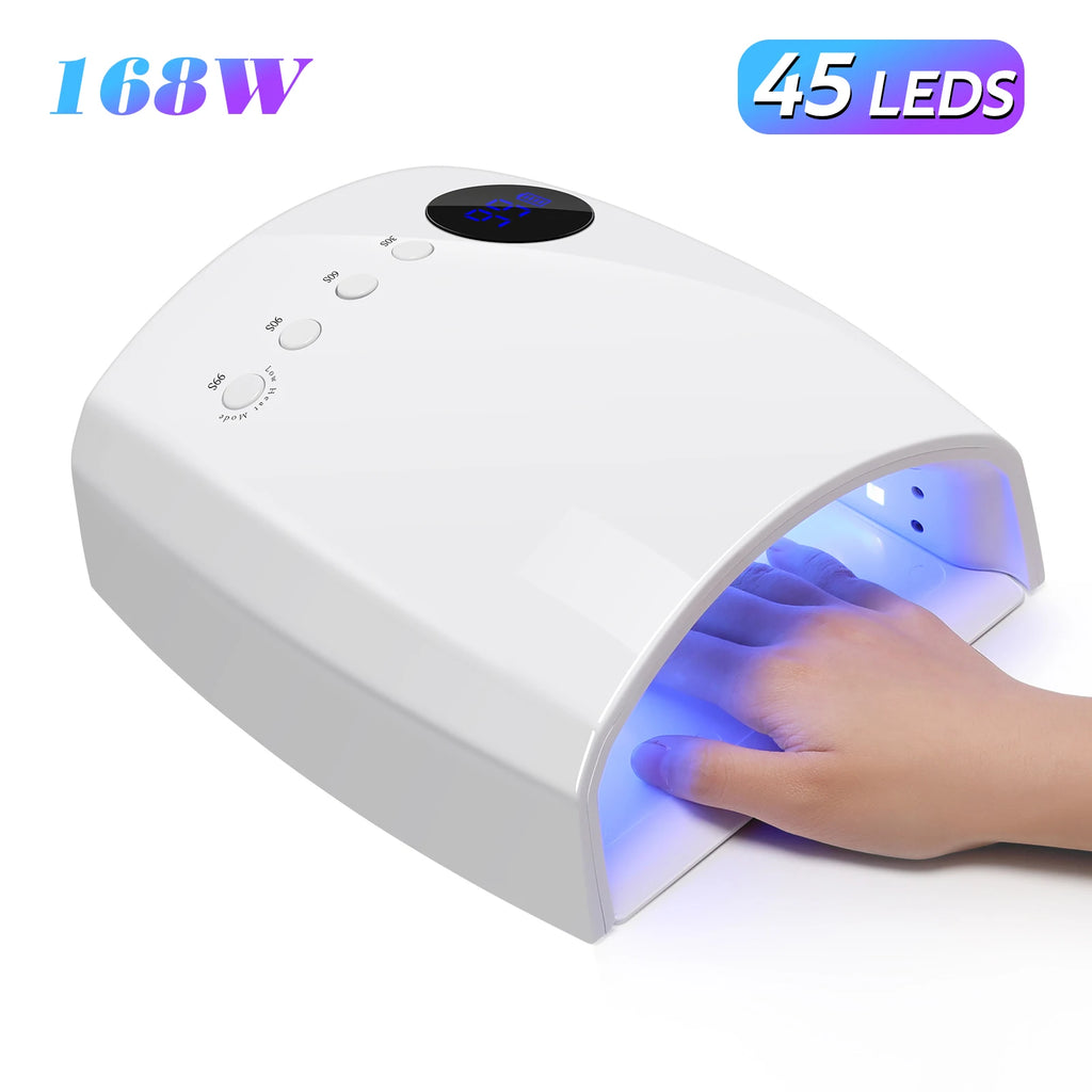 DianaBeauty UV LED Nail Lamp – Rechargeable, Cordless, 4 Timer Modes, 7500mAh Battery