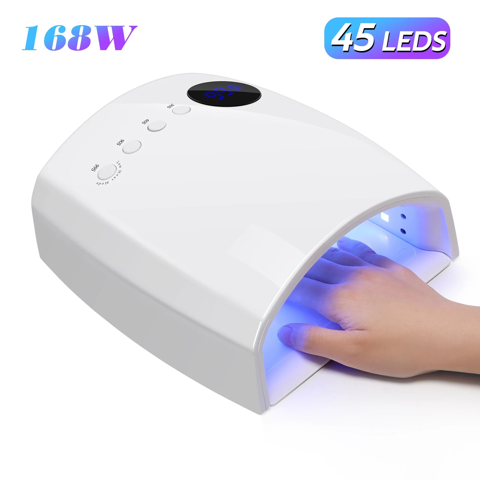 DianaBeauty UV LED Nail Lamp – Rechargeable, Cordless, 4 Timer Modes, 7500mAh Battery