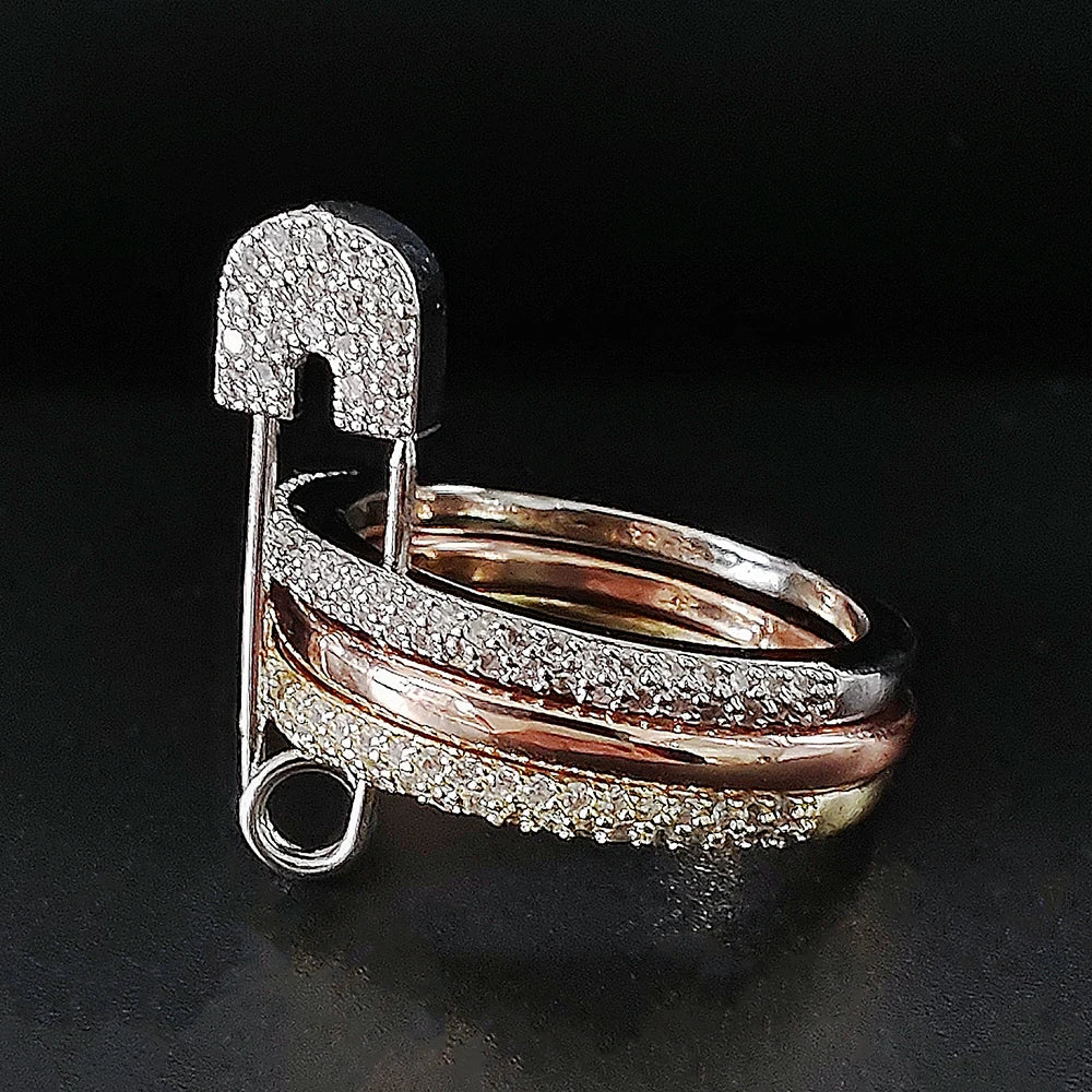 Three Layers Designer Fashion Ring for Women