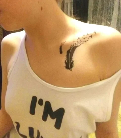 Waterproof Temporary Tattoo – Heartbeat Line, Small, Body Art for Women & Girls
