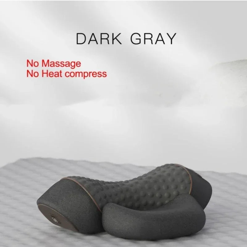 Electric Neck Massager Pillow – Heating, Vibration, Cervical Traction, Memory Foam Spine Support