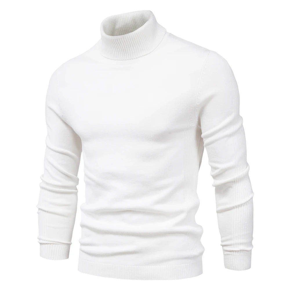Men's Turtleneck Sweater 2021 – Casual, Solid Color, Warm, Slim Fit, Long Sleeve, High Quality