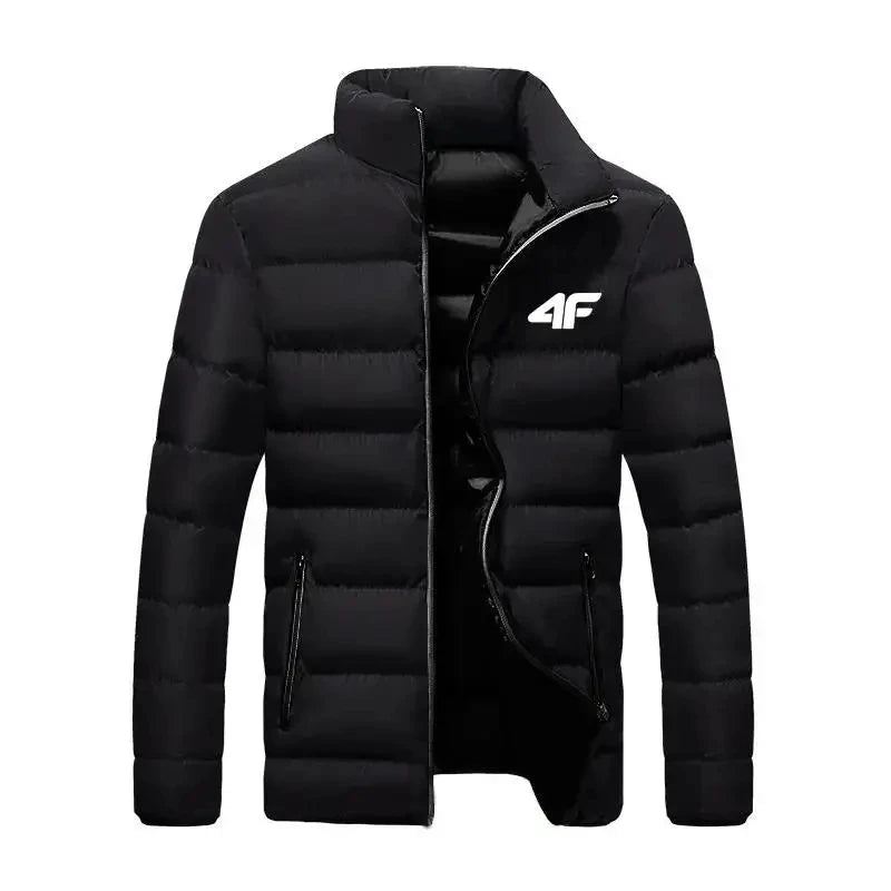 Men's Cotton Coat – Casual, Lightweight, Warm, Stand Collar, High Quality