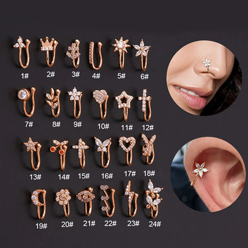 Bijou Clip Élégance – Nose & Ear Cuff