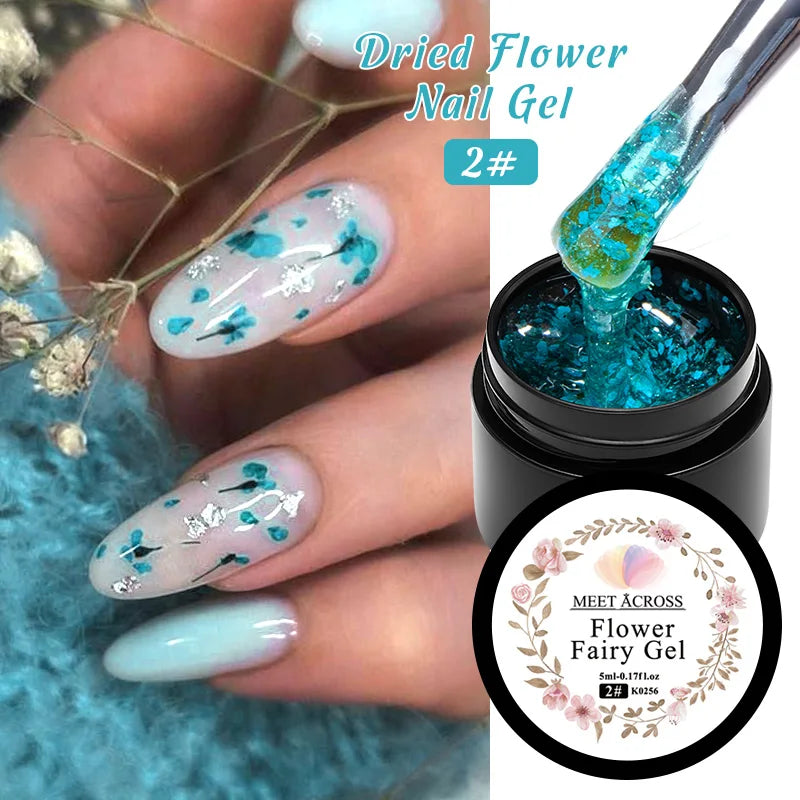 5ml Pink Dried Flower Gel Polish – Semi-Permanent, UV Soak-Off, Fairy Nail Art