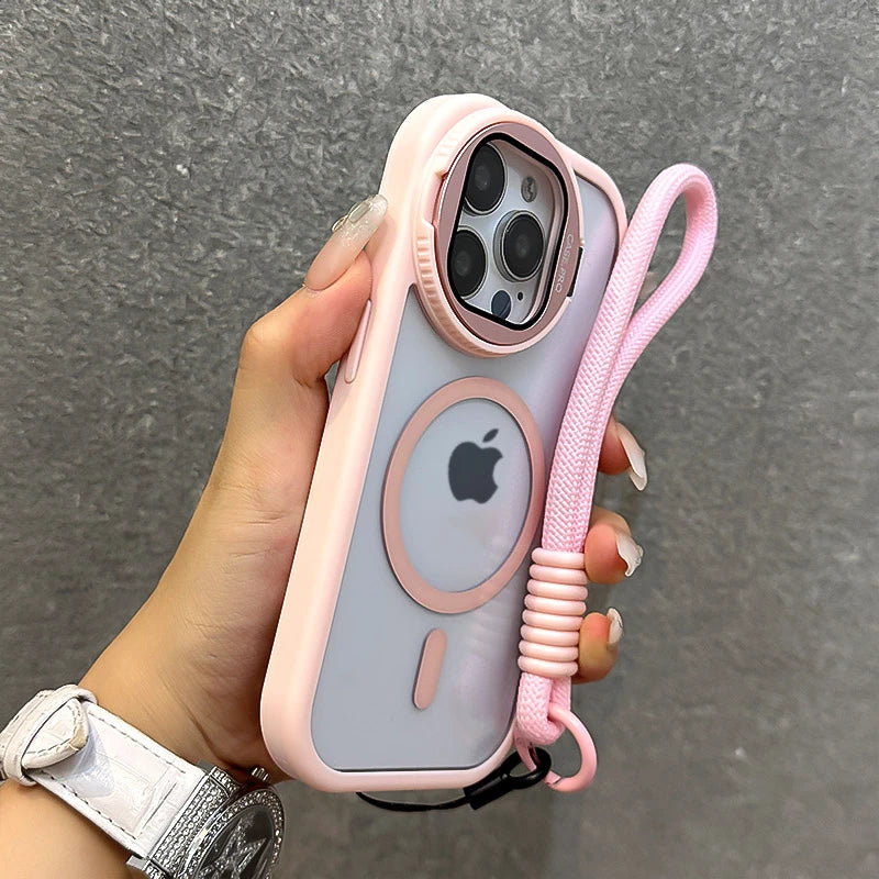 Foldable Glass Lens iPhone Case – Magnetic, Shockproof, Magsafe Compatible