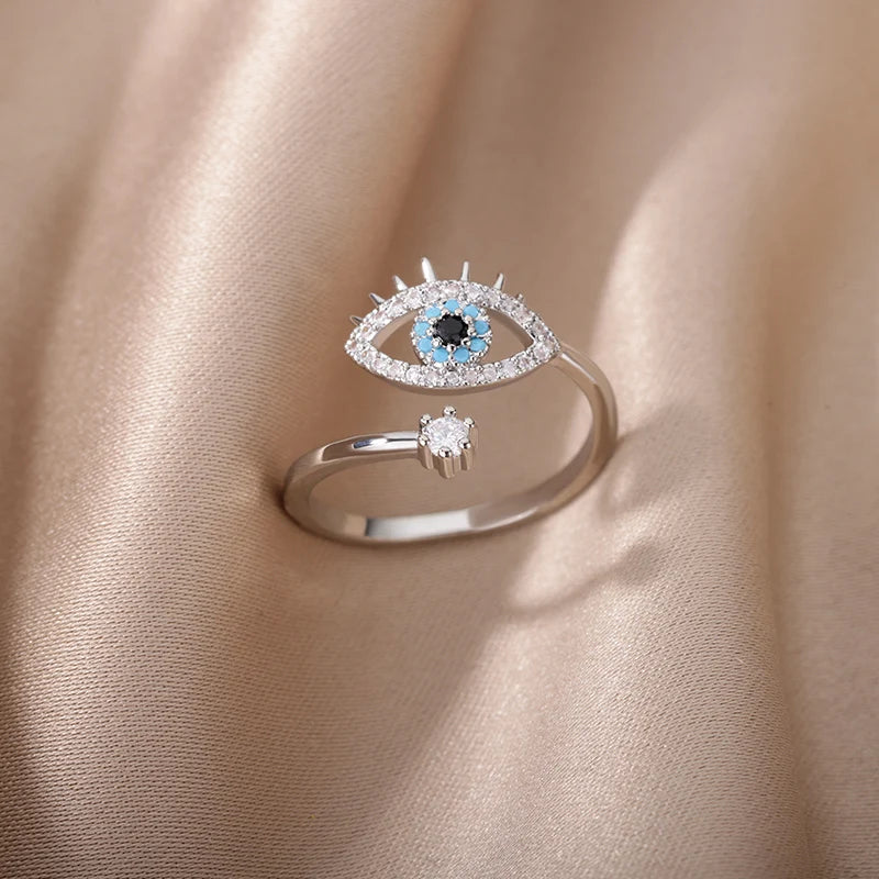 Gold Color Turkish Evil Eye Ring for Women