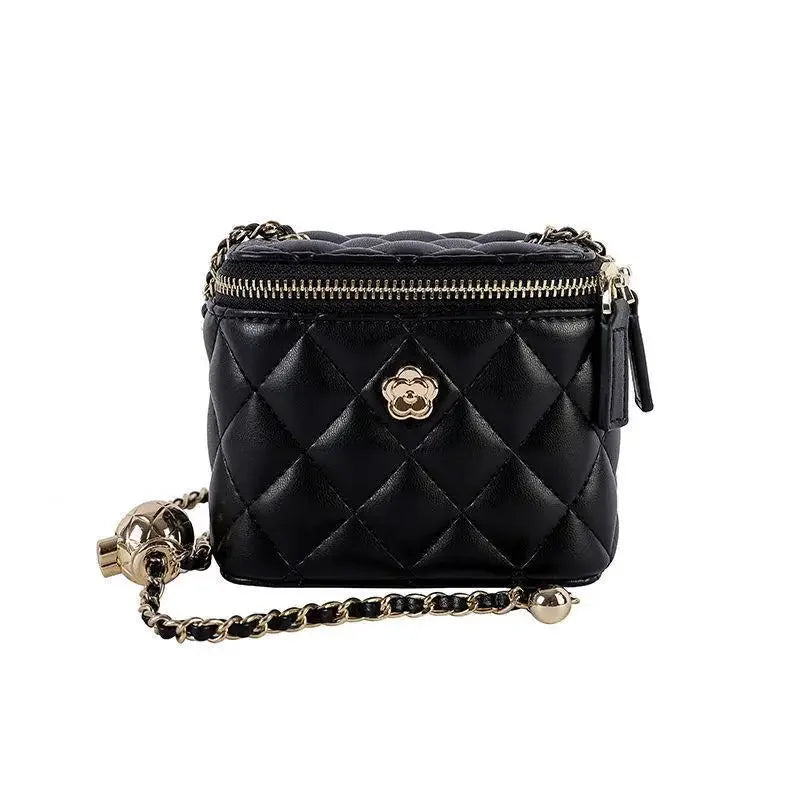 Mini Camellia Chain Box Bag – Small Shoulder & Crossbody Bag for Women