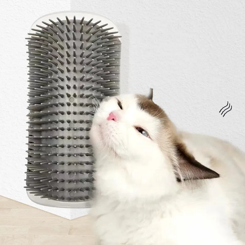 Cat Corner Brush – Hair Removal, Removable Scratcher, Grooming Comb