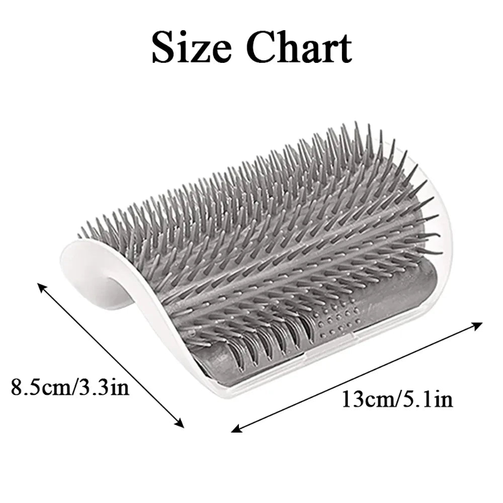Cat Corner Brush – Hair Removal, Removable Scratcher, Grooming Comb
