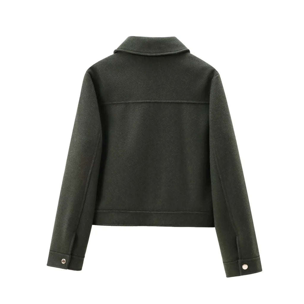 Veste Femme Zippée – Manches Longues, Poches, Automne/Hiver, Style Urbain Élégant