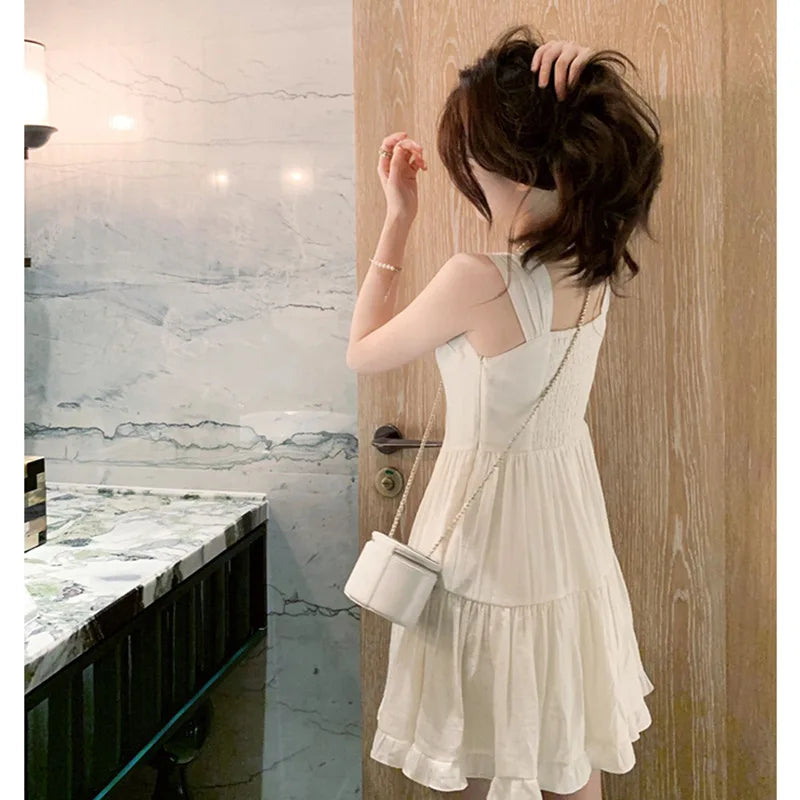 Slim Fit White Moonlight Dress