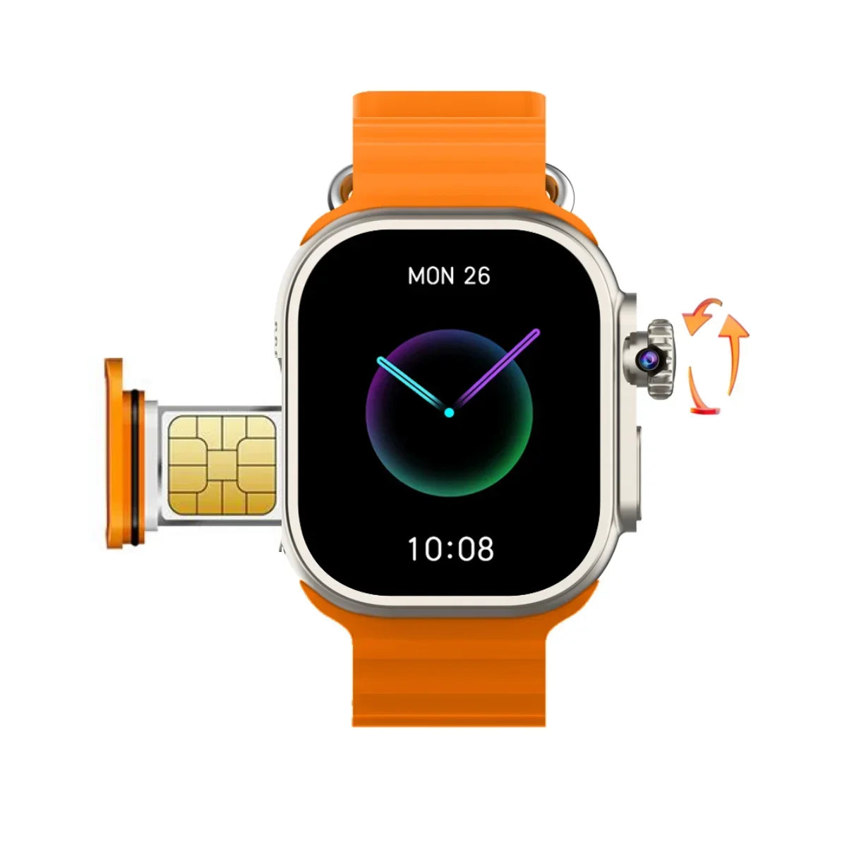 S9 Ultra 4G Smartwatch with 2.2'' AMOLED & Rotating Camera