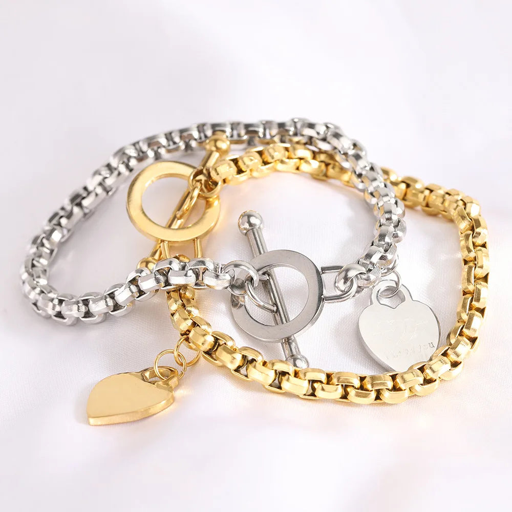 6MM Stainless Steel Heart Bracelet – Women’s Hand Chain