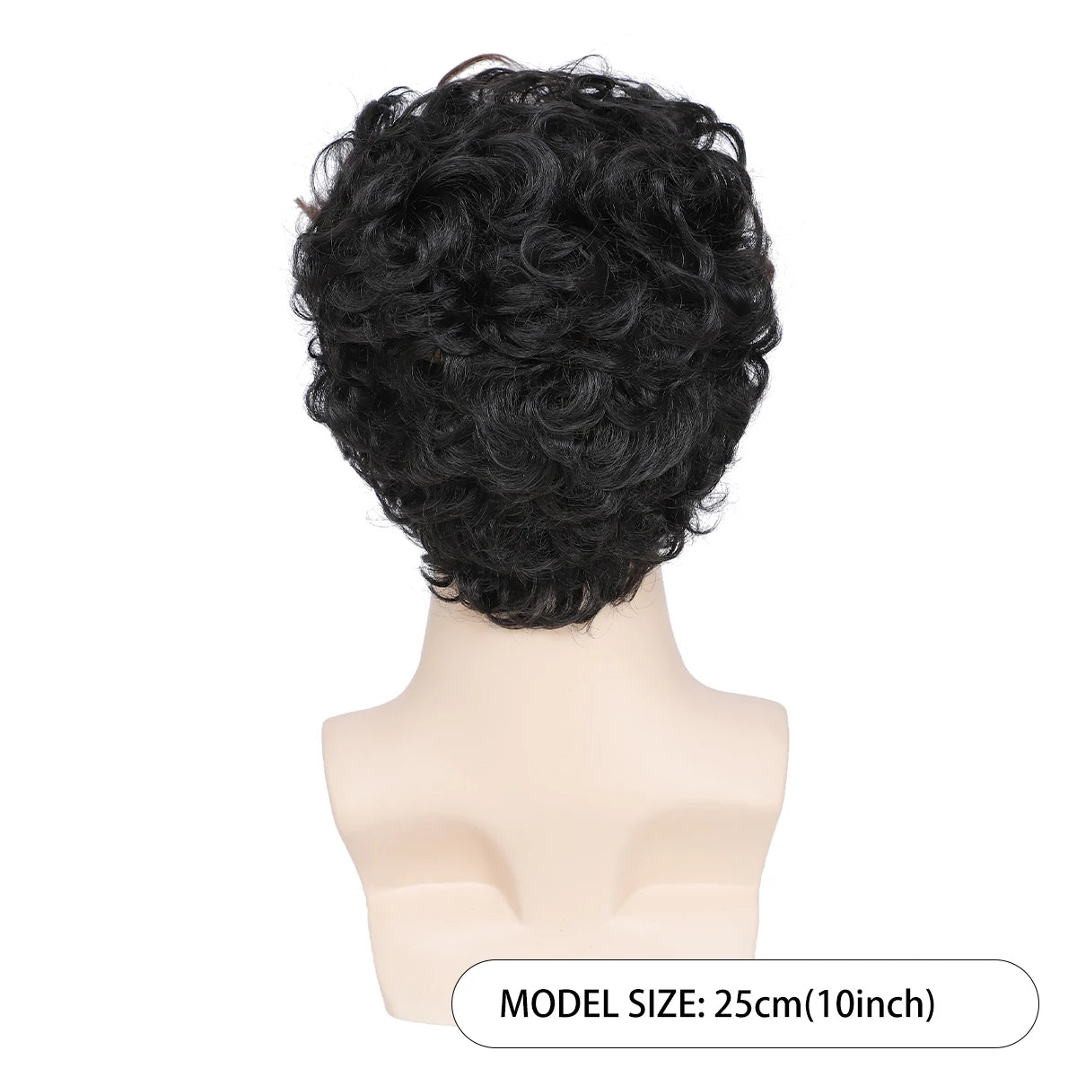 African Curly Wig – Short, Fluffy, Realistic, Synthetic Fiber