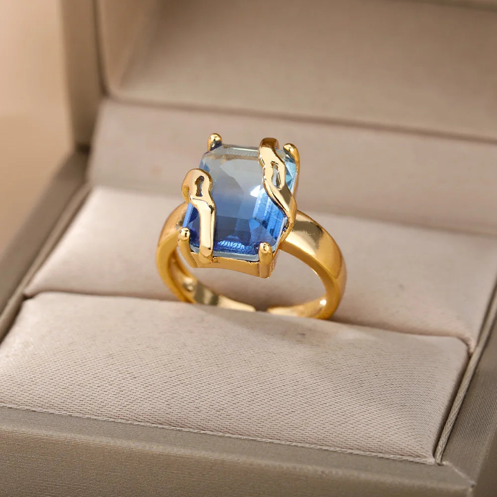 Gold Color Turkish Evil Eye Ring for Women