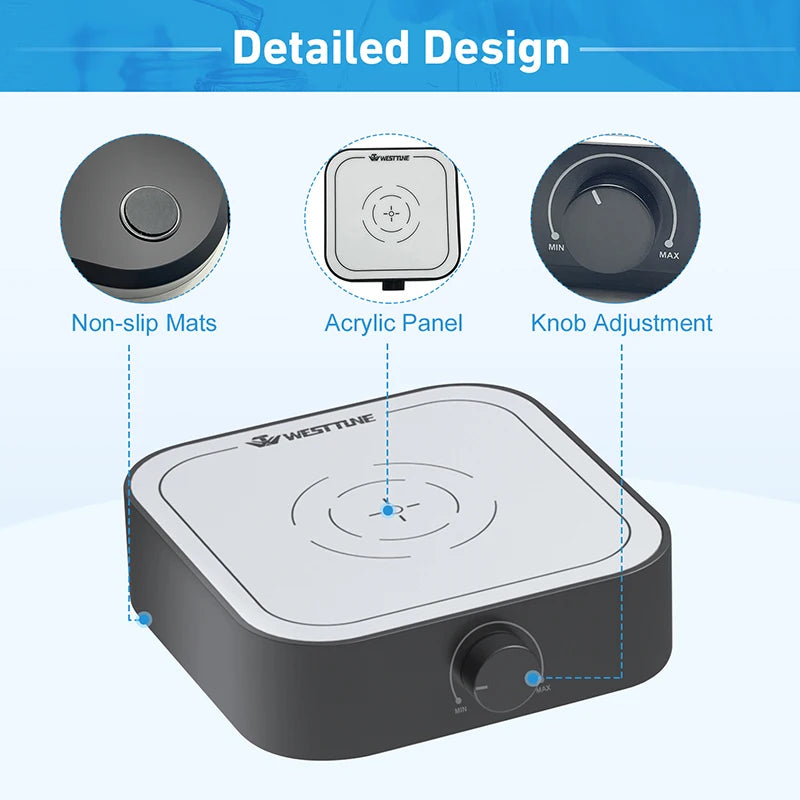 WESTTUNE 3000rpm Rechargeable Magnetic Stirrer Mixer – Max 3L