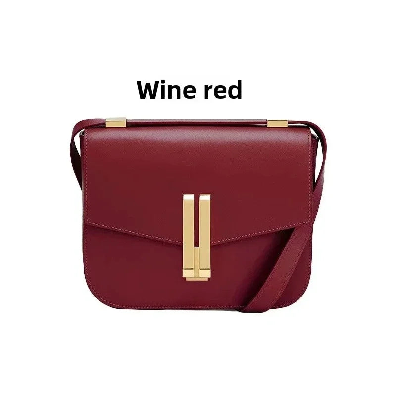 Light Luxury Tofu Shoulder Bag – Small Genuine Leather Women’s Crossbody