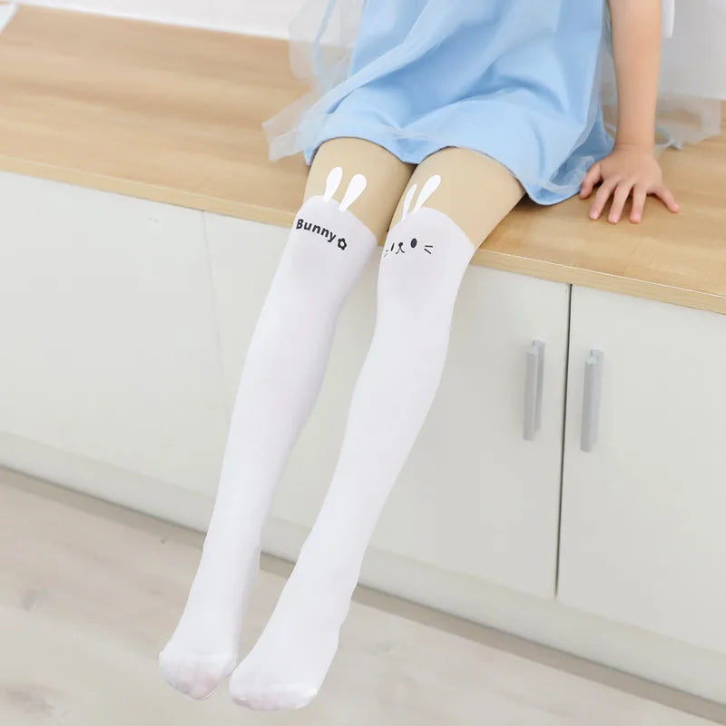 Kids Cartoon Tights – Warm, Spring/Autumn, Animal Print, Girls Stockings