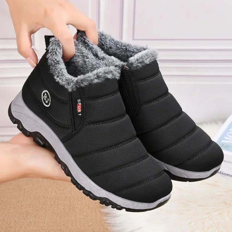 Women’s Winter Fleece-Lined Warm Cotton Shoes
