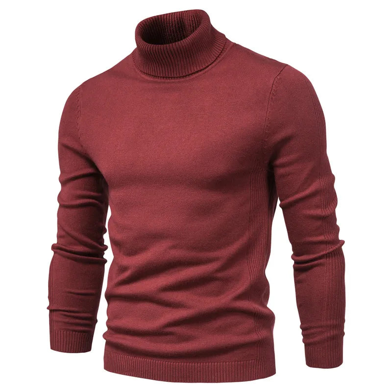 Men's Turtleneck Sweater 2021 – Casual, Solid Color, Warm, Slim Fit, Long Sleeve, High Quality