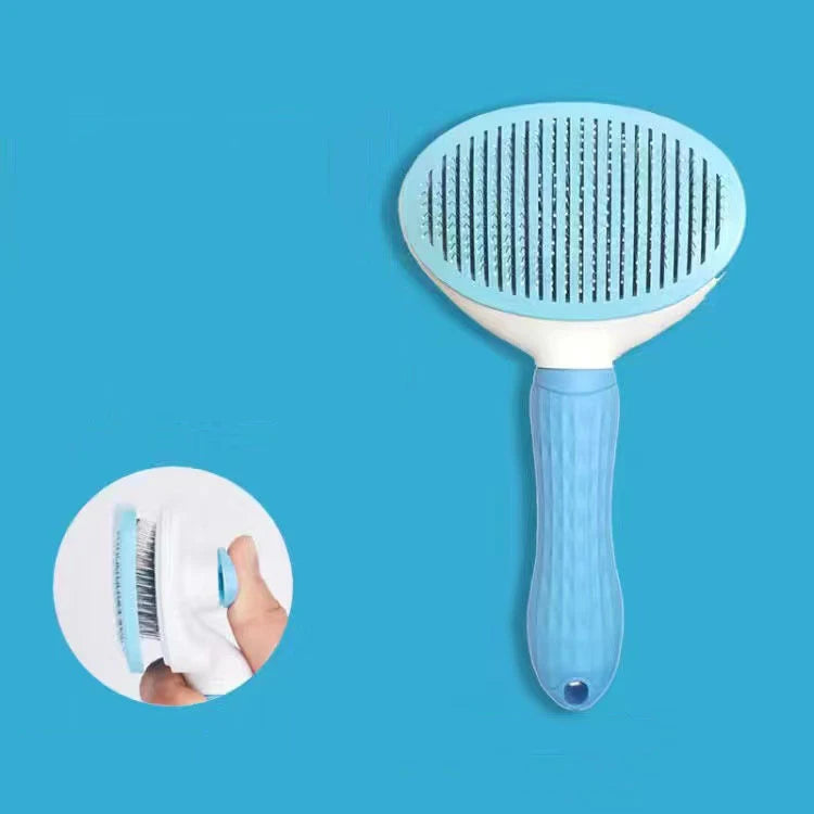 Pet Grooming Brush – Stainless Steel Comb for Cats & Long-Hair Dogs