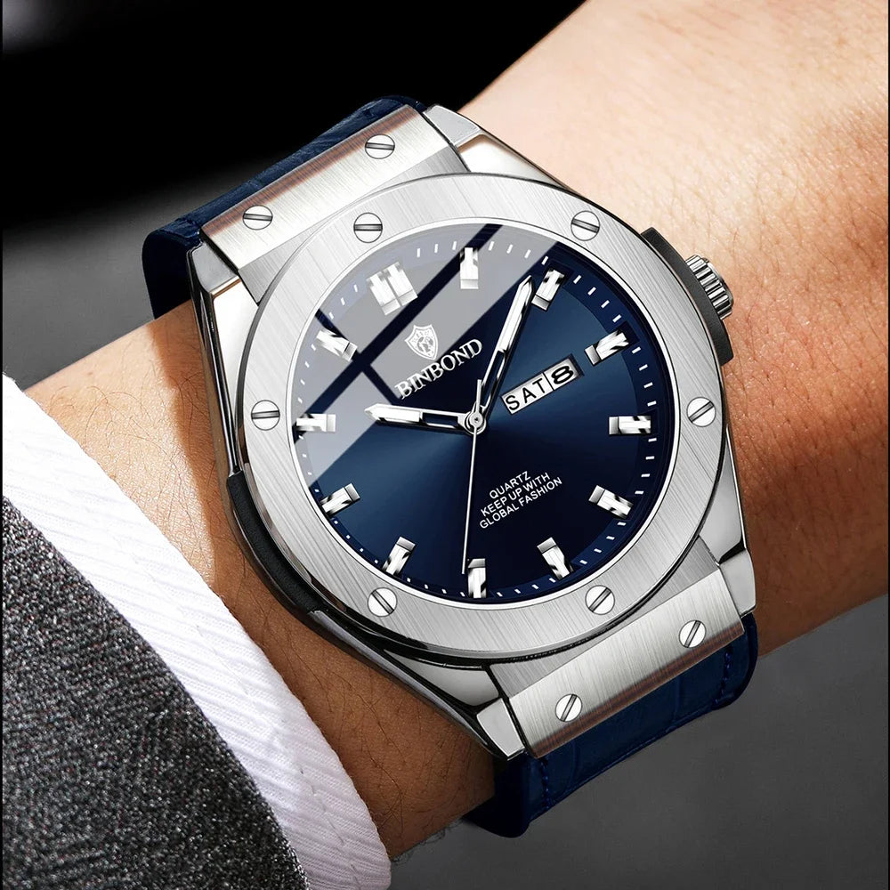 Men's Leather Watch – Casual Luxury, Automatic, Quartz, Fashion Gift