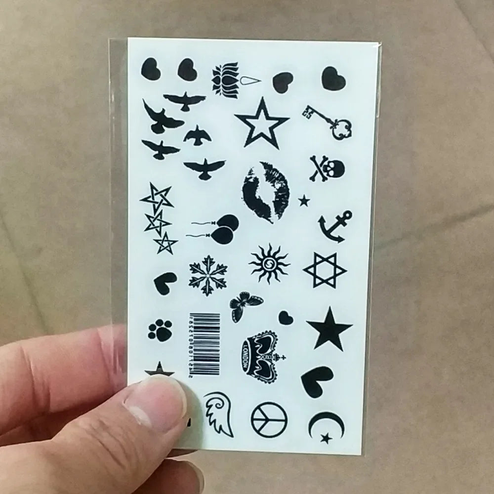 Waterproof Temporary Tattoo – Heartbeat Line, Small, Body Art for Women & Girls