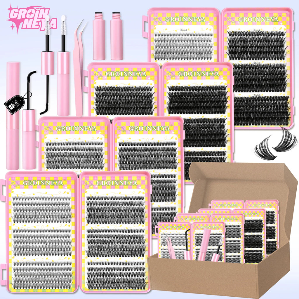 Clusters Lashes Book – High Capacity, Mixed Styles 10–16mm, Mega Volume, Wispy Cluster Lashes