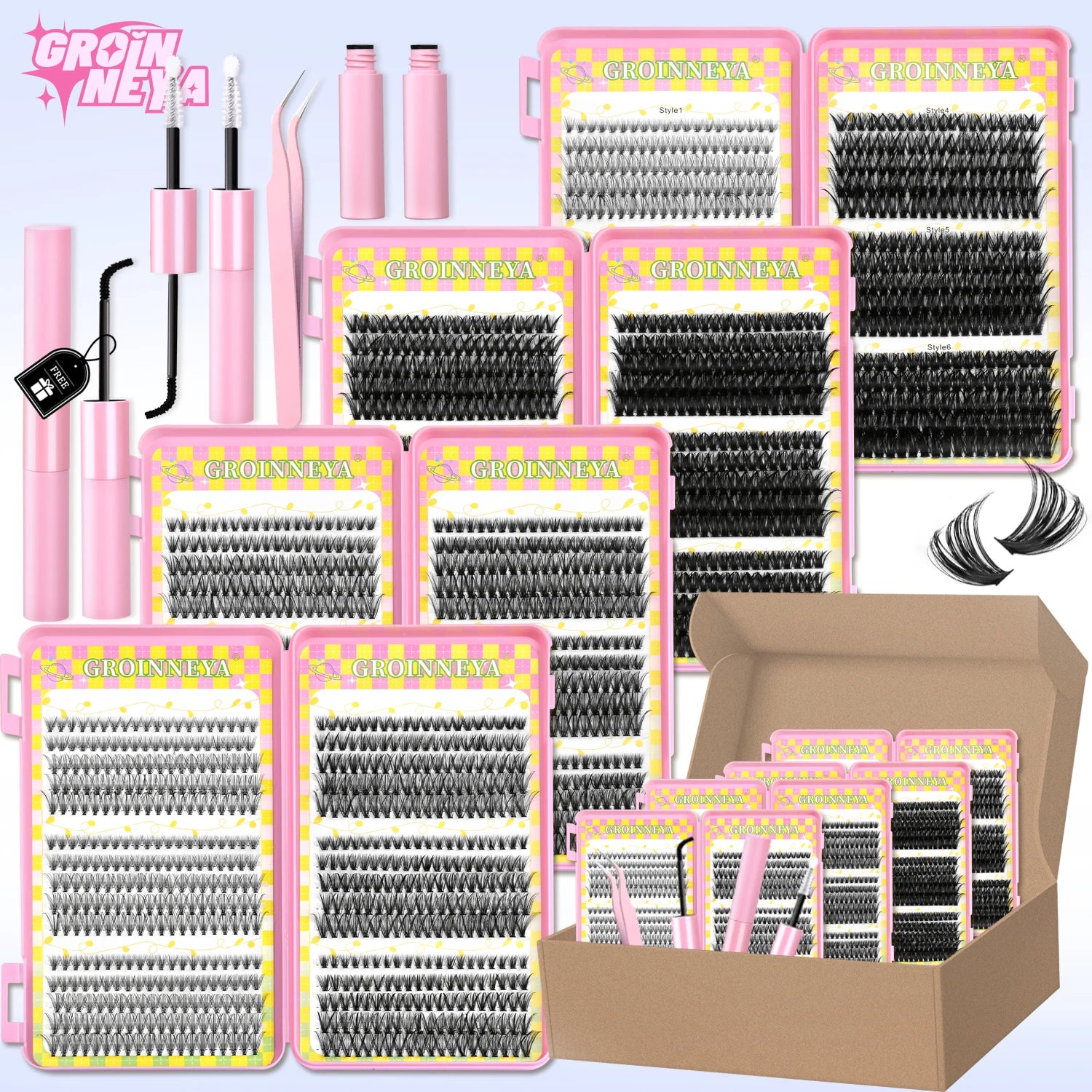 Clusters Lashes Book – High Capacity, Mixed Styles 10–16mm, Mega Volume, Wispy Cluster Lashes